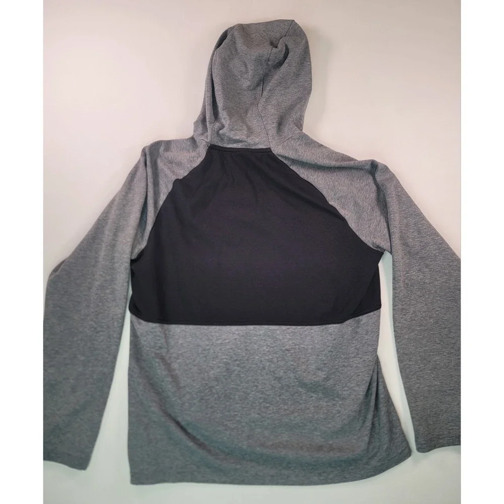 Nike Therma-FIT Pullover Hoodie Gray Black Swoosh Men's Large